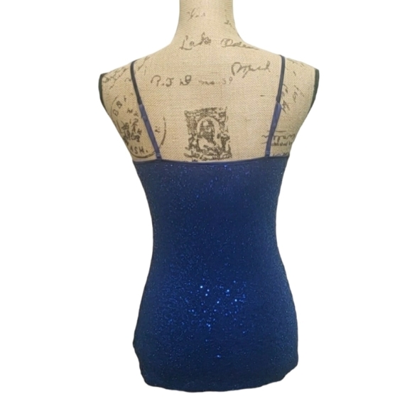 Express Sequin Camisole Blue Size XS - Picture 3 of 11